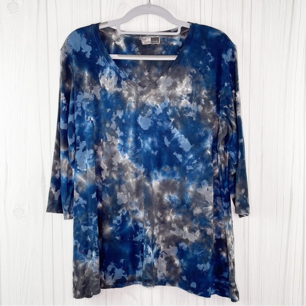 Annie Turbin Tie Dye Top Blue Size 2 M